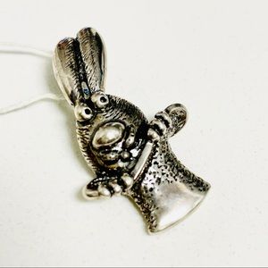 Silver pendant - Rabbit in the hat